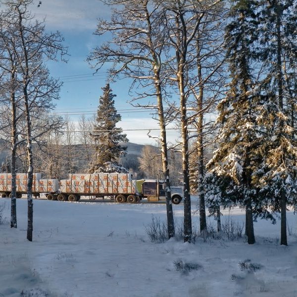 Hampton Lumber - Babine, BC Truck hauling lumber.