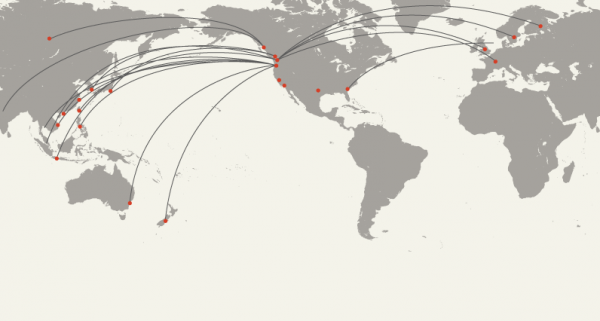 Hampton Lumber Export Map